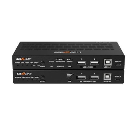 Bzbgear 4K 18Gbps HDMIHDBaseT 30 Extender IReARCARCPoCLANUSB  Audio EmbeddingDeembedding 330ft BG-EXH-100C6